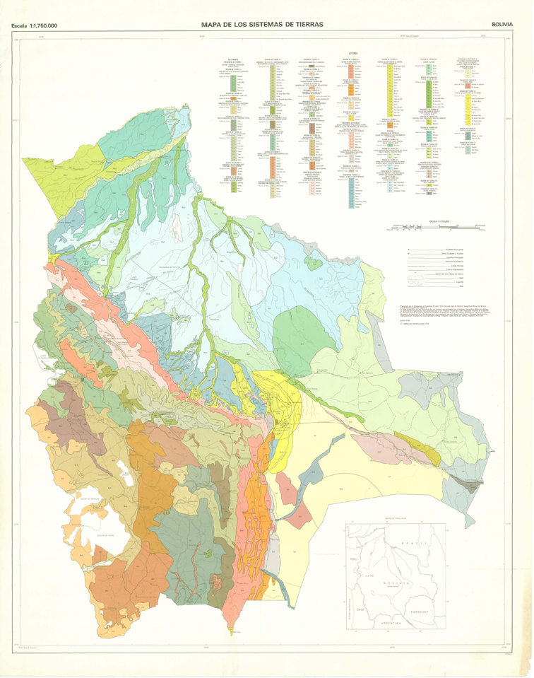 Mapa de sistemas de tierra - Bolivia